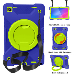 Mix Color Rugged Cover With Hand Strap Tablet Case For 10.1 Inch